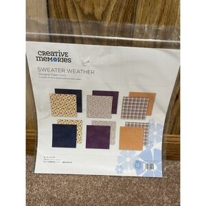 Creative Memories Sweater Weather Promo 6 Sheets Designer Paper 2 side 12x12 New